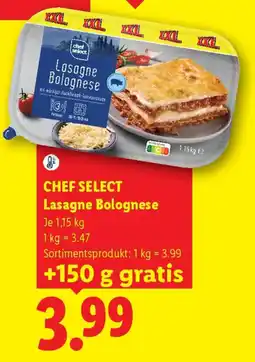 Lidl Chef Select Lasagne Bolognese Angebot