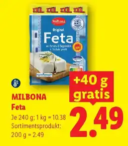 Lidl Milbona Feta Angebot