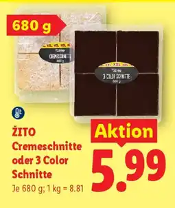 Lidl ŽITO Cremeschnitte oder 3 Color Schnitte Angebot