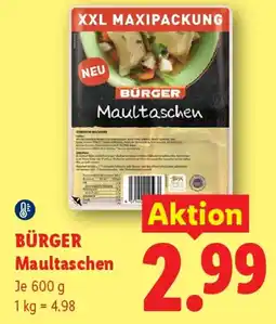 Lidl Bürger Maultaschen Angebot