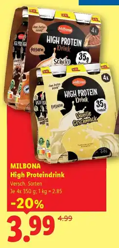 Lidl Milbona High Proteindrink Angebot