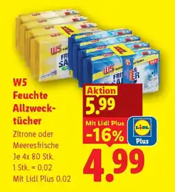 Lidl W5 Feuchte Allzwecktücher Angebot