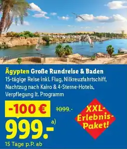 Lidl Ägypten Große Rundreise & Baden Angebot