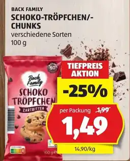 Hofer Back Family Schoko Tröpfchen Angebot