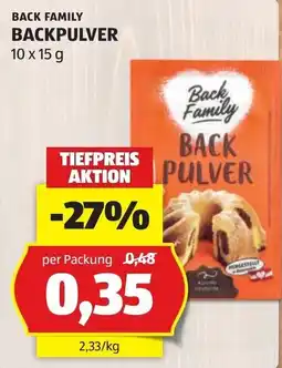 Hofer Back Family Backpulver Angebot