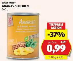 Hofer Sweet Valley Ananas Scheiben Angebot