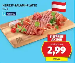 Hofer Herbst-Salami-Platte Angebot