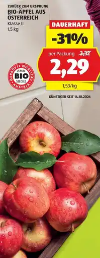 Hofer Bio-Äpfel aus Österreich Angebot