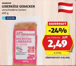 Hofer Sonnhof Leberkäse Gebacken Angebot