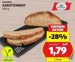 Hofer Backbox Karottensbrot Angebot
