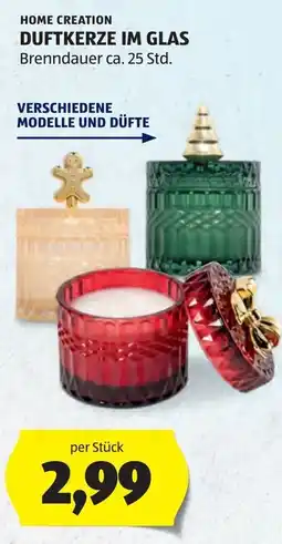 Hofer Home Creation Duftkerze im Glas Angebot