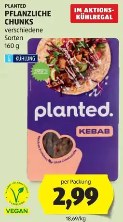 Hofer planted. Pflanzliche Chunks Angebot