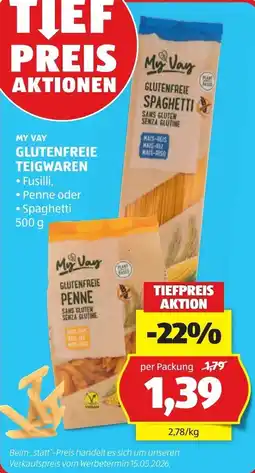 Hofer My Vay Glutenfreie Teigwaren Angebot