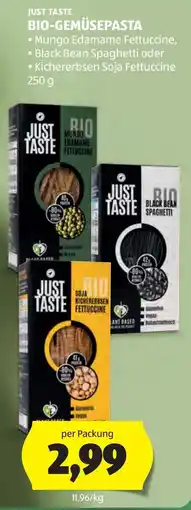 Hofer Just Taste Bio-Gemüsepasta Angebot