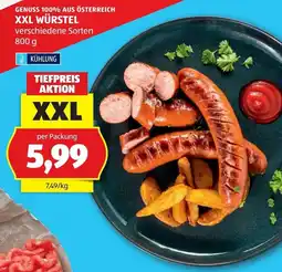 Hofer XXL Würstel Angebot