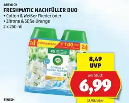 Hofer Airwick Freshmatic Nachfüller Duo Angebot