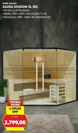 Hofer Home Deluxe Sauna Shadow XL Big Angebot