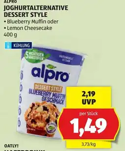 Hofer Alpro Joghurtalternative Dessert Style Blueberry Muffin Geschmack Angebot