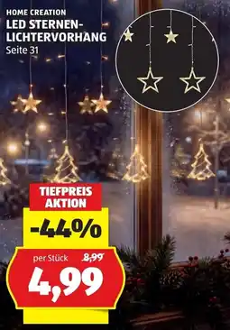 Hofer Home Creation LED Sternen-Lichtervorhang Angebot