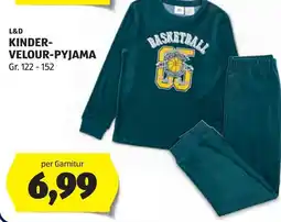 Hofer L&D Kinder-Velour-Pyjama Angebot