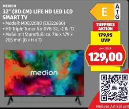 Hofer Medion 32" (80 cm) LIFE HD LED LCD Smart TV Angebot