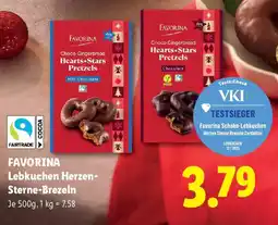 Lidl Favorina Lebkuchen Herzen-Sterne-Brezeln Angebot
