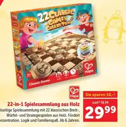 Interspar 22-in-1 Spiele Sammlung aus Holz Hape Angebot