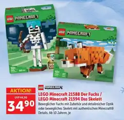 Interspar LEGO Minecraft 21588 Der Fuchs / LEGO Minecraft 21594 Das Skelett Angebot