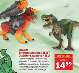 Interspar Schleich Tyrannosaurus Rex / Gladiator Lavabestie Angebot