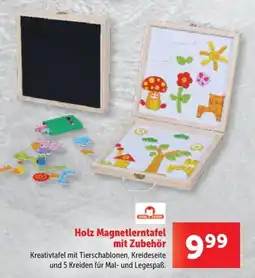 Interspar Holz Magnetlerntafel mit Zubehör Angebot