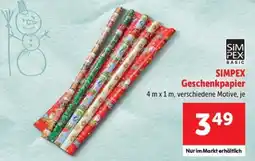 Interspar SimPex Geschenkpapier Angebot