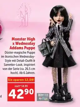 Interspar Monster High x Wednesday Addams Puppe Angebot