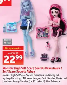 Interspar Monster High Self Scare Secrets Draculaura / Self Scare Secrets Abbey Angebot