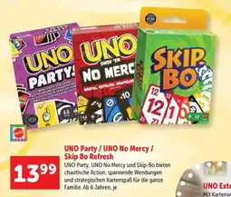Interspar UNO Party / UNO No Mercy / Skip Bo Refresh Angebot
