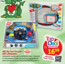 Interspar Dickie ABC My First Porsche / A&F 2 Maltafeln Angebot