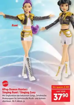 Interspar KPop Demon Hunters Singing Rumi / Singing Zoey Angebot