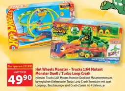 Interspar Hot Wheels Monster - Trucks 1:64 Mutant Monster Duell / Turbo Loop Crash Angebot