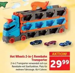 Interspar Hot Wheels 2-in-1 Rennbahn Transporter Angebot