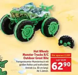 Interspar Hot Wheels Monster Trucks R/C Outdoor Great Bite Angebot