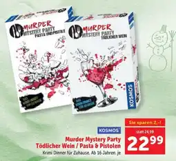 Interspar Murder Mystery Party Tödlicher Wein / Pasta & Pistolen Angebot
