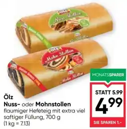 Maximarkt Ölz Nuss- oder Mohnstollen Angebot