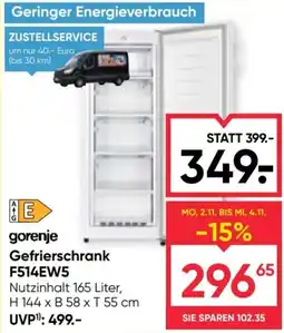 Maximarkt gorenje Gefrierschrank F514EW5 Angebot