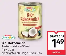 Maximarkt Natur pur Bio-Kokosmilch Angebot