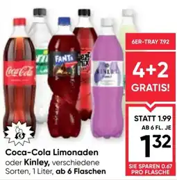 Maximarkt Coca-Cola Limonaden oder Kinley Angebot