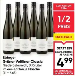 Maximarkt Ebingler Grüner Veltliner Classic Angebot