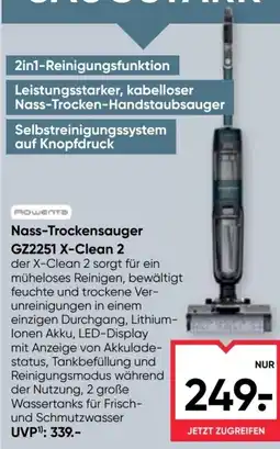 Maximarkt Rowenta Nass-Trockensauger GZ2251 X-Clean 2 Angebot