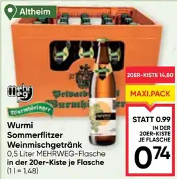 Maximarkt Wurmi Sommerflitzer Weinmischgetränk Angebot