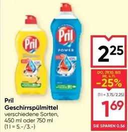 Maximarkt Pril Geschirrspülmittel Angebot