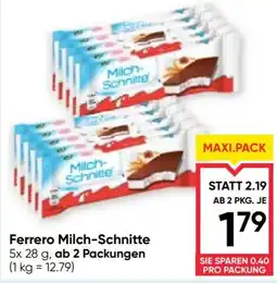 Maximarkt Ferrero Milch-Schnitte Angebot