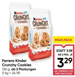 Maximarkt Ferrero Kinder Crunchy Cookies Angebot